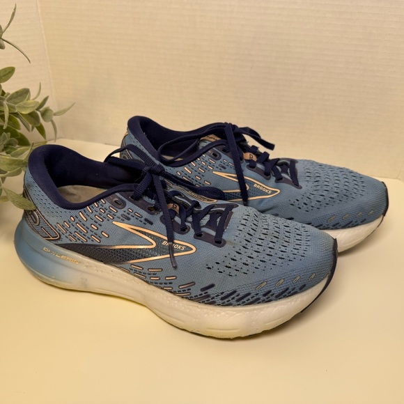 Brooks Women's Glycerin 20 Blue/White Running Shoes Sneaker Size 9.5B Activewear - Picture 2 of 16
